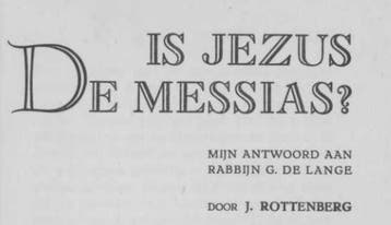 Jood  aan Jood: Is Jezus de Messias?, Boeken, Nieuw, Rottenberg