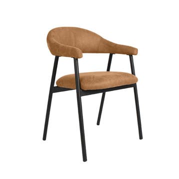 Stoel Amaze | Cognac | Micro Suede | Zwart Metalen Frame | 2, Verzenden, Nieuw in verpakking
