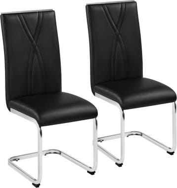 2dekans | Yaheetech Eetkamerstoelen Set van 2 Kunstleer, Ophalen of Verzenden, Zo goed als nieuw
