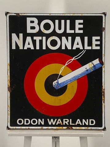 Boule Nationale - Emaille bord - 67x57x1cm - Gemaakt van een