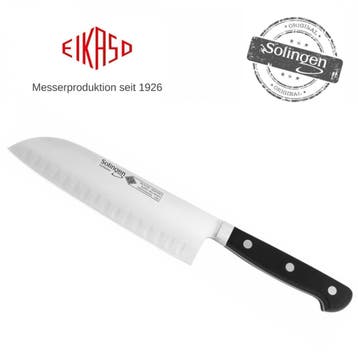 Eikaso Solingen Santokumes 18 cm met Kuilen – Ergonomisch., Ophalen of Verzenden, Nieuw, Overige materialen