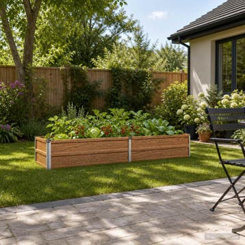 vidaXL Verhoogd Tuinbed Houtbruin 160 x 40 x 24 cm, Minder dan 30 cm, Verzenden, Minder dan 60 cm, Nieuw