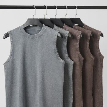 Herenshirt Mouwloos 230g Katoen - Retro Washed & Distressed, Verzenden, Nieuw
