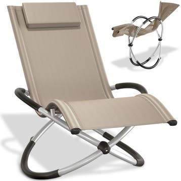 Ligbed Paulina ergonomisch, opvouwbaar, 150 kg - beige, Verzenden, Nieuw