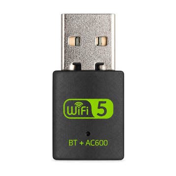 USB WiFi en Bluetooth Adapter 600 Mbps Dual Band - 2-in-1 Mi, Computers en Software, Verzenden, Nieuw