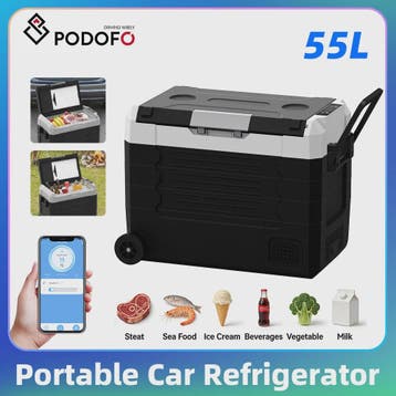 Podofo Draagbare Compressor Koel-/Vriesbox 35L, 45L, 55L - A, Witgoed en Apparatuur, Verzenden, Nieuw