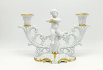 Capodimonte - Kandelaber - Porselein, Goud
