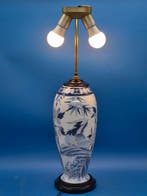 Tischlampe – Porzellanvase – Blau-Weiß mit Vogelmotiv - Lamp