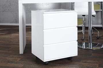 Moderne rolcontainer BIG DEAL 45cm wit hoogglans 3 lades -, Ophalen of Verzenden, Nieuw in verpakking