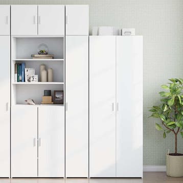 vidaXL Opbergkast smal 30x42,5x225 cm bewerkt hout wit, Minder dan 50 cm, Nieuw, 25 tot 50 cm, Overige houtsoorten