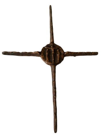 Bronzen Kruis - 37 cm - Brons - 1940-1950