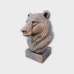 Bust of a grizzly bear statue - home decor lover gift him he, Verzenden, Nieuw