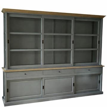 Buffetkast XXL Pelsgrijs Lisse met eiken lijsten 300 x 240cm, Ophalen of Verzenden, Nieuw
