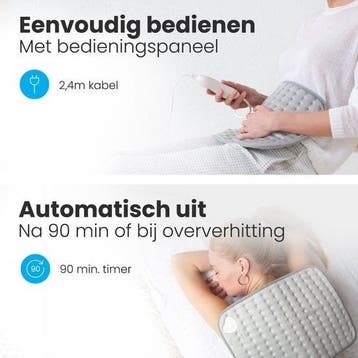 2dekans | Auronic Warmtekussen - Elektrisch - 40x30cm - Nek, Doe-het-zelf en Verbouw, Verwarming en Radiatoren, Ophalen of Verzenden