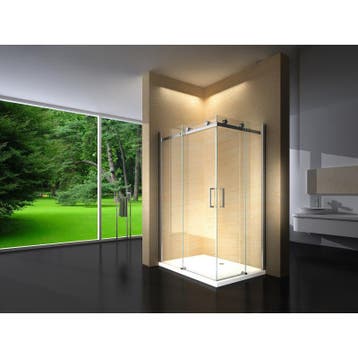 Douchecabine 120X90 Vierkant Vivo LB- Helder Glas - Rechts, Ophalen of Verzenden, Nieuw