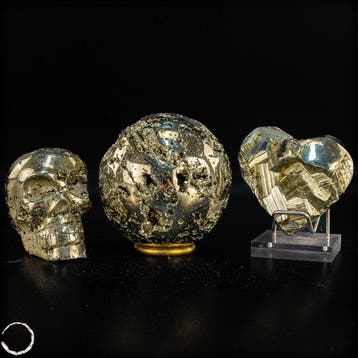 Natuurlijk pyriettrio – Gouden glans in drie vormen- 2175.39