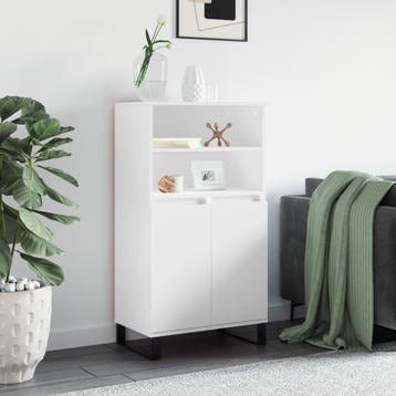 vidaXL buffetkast 60x36x110 cm bewerkt hout wit, Minder dan 50 cm, Verzenden, 100 tot 150 cm, Nieuw