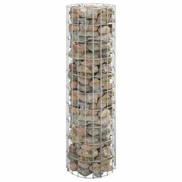 vidaXL Gabion paal rond Ø30x100 cm gegalvaniseerd staal, Tuin en Terras, Verzenden, Nieuw, IJzer