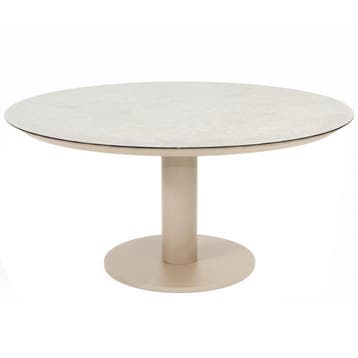 Sarah low dining tuintafel 130xH69 cm printed ceramic latte, Ophalen of Verzenden, Nieuw