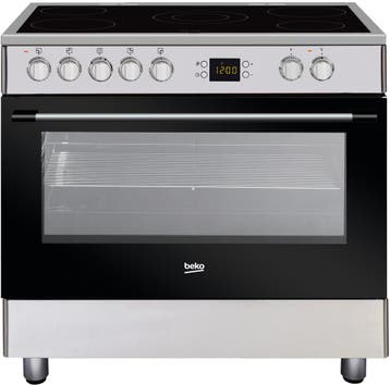 €1299 BEKO GM17300GXNS fornuis Vrijstaand fornuis Electri, Ophalen of Verzenden, Nieuw, Energieklasse A of zuiniger