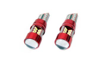 T10 - 3014 - 27 SMD - CANBUS - 12/24V - 2 stuks - met lens, Ophalen of Verzenden, Nieuw