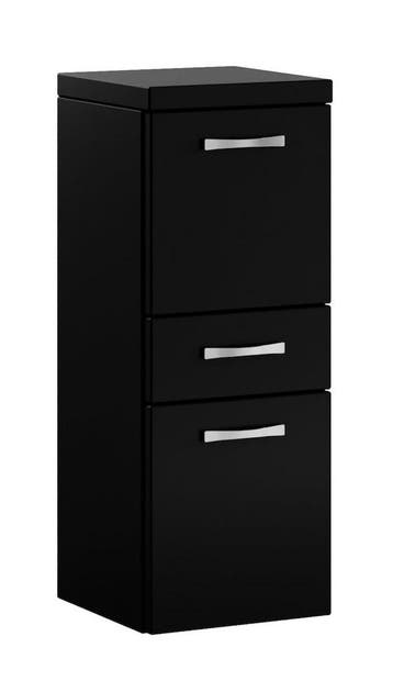 Badkamerkast Alba 30 x 30 x 83 cm Zwart  Kolomkast 3, Verzenden, Nieuw, (Half)hoge kast