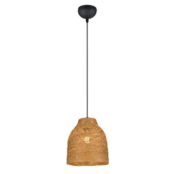 Papieren hanglamp bruin, Lidwien, Ophalen of Verzenden, Nieuw, Overige materialen, Japandi