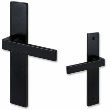 Deurklink Giani - op schild - blind schild - mat zwart, Ophalen of Verzenden, Nieuw, Klink of Kruk