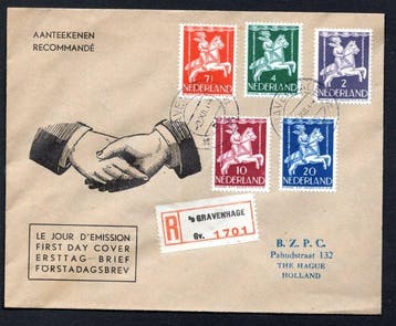 Nederland 1946 - Kinderzegels op FDC - Gratis verzending, Postzegels en Munten, Gestempeld