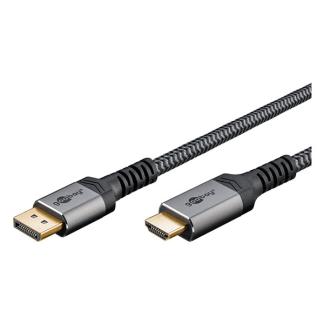 DisplayPort naar HDMI kabel | Goobay | 2 meter (8K@60Hz), Audio, Tv en Foto, Audiokabels en Televisiekabels, Nieuw, Verzenden