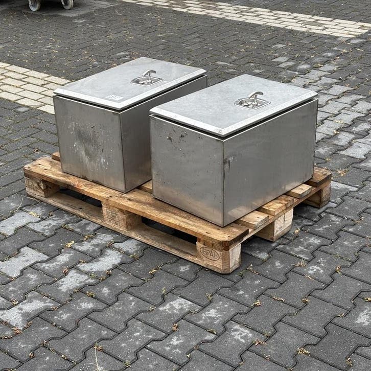 2x RVS kist, TilBox, Tuin en Terras, Parasols