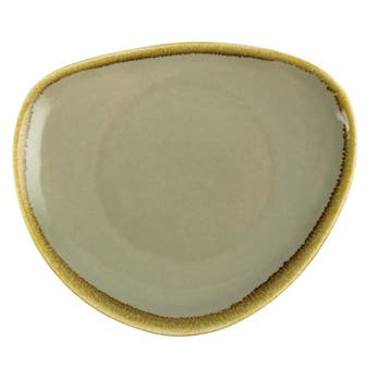 Olympia Kiln driehoekige borden mosgroen 23cm (6 stuks), Verzenden, Nieuw