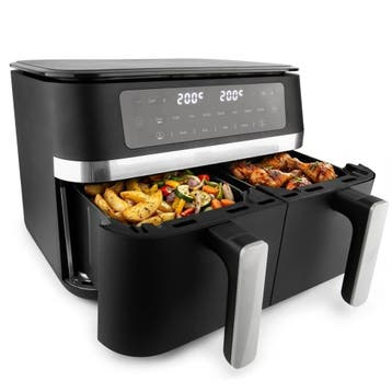 Airfryer 11L - Dubbele Mand - PFAS-vrij, Verzenden, Zo goed als nieuw, Airfryer XXL