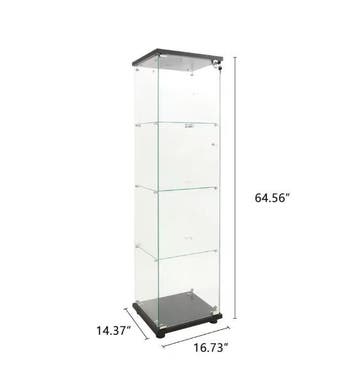 Glazen Vitrinekast met LED – 4-Laags Gehard Glas Displaykast, Huis en Inrichting, Kasten | Vitrinekasten, Verzenden, Nieuw