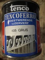 Tenco roestwerende ijzerverf - 405 grijs - 0,25 liter, Nieuw, Ophalen of Verzenden, Verf, Grijs