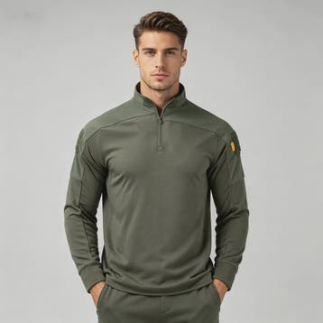 Tactisch Outdoor Shirt met Halve Rits en Ademende Stof - Mil, Verzenden, Nieuw