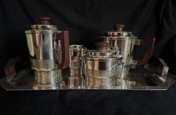 Orfèvrerie Noël Collet, 1930 - Koffie- en theeservies (5) -