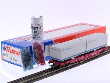 Schaal H0 Roco 46562 dieplader wagen Sdgnms “DB Güterverk, Gelijkstroom, Overige typen, Ophalen of Verzenden, Zo goed als nieuw