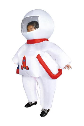 KIMU® Opblaas Kostuum Kinderen Astronaut 104 110 116 122 128, Kinderen en Baby's, Carnavalskleding en Verkleedspullen, Ophalen of Verzenden