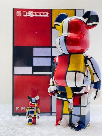 Medicom Toy - BE@RBRICK 400% & 100% Mondrian set, Antiek en Kunst, Kunst | Designobjecten
