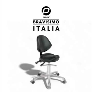 Tabouret Bravissimo Italia Zwart - Ergonomische Werkkruk..., Witgoed en Apparatuur, Persoonlijke-verzorgingsapparatuur, Verzenden
