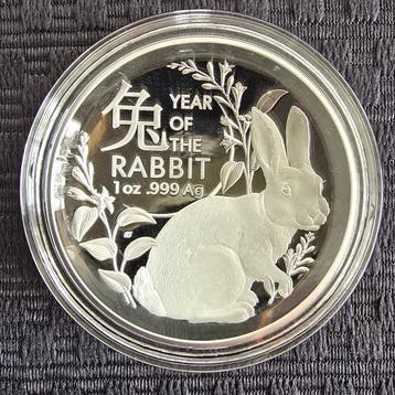 Australië. 1 Dollar 2023 Lunar Series: Año del Conejo (Domed