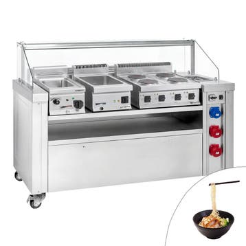 GGM Gastro | Mobiel kookstation - 1600x850mm - hoogte: |, Verzenden, Nieuw in verpakking, Overige typen