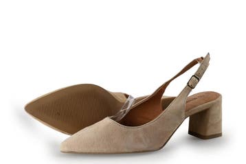 No Stress Slingbacks in maat 39 Beige, Kleding | Dames, Schoenen, Verzenden, Beige, Zo goed als nieuw, No Stress