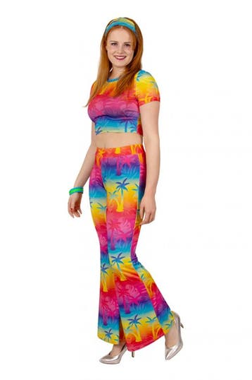 Flared Broek Neon Pink | Toppers Broek | Tropicana - S/M, Kleding | Dames, Verzenden, Nieuw