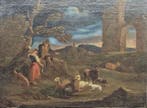 Italiaanse school (XVIII) - Pastorelli con gregge