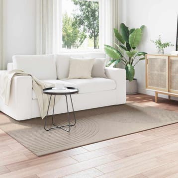 vidaXL Binnen kleed GALATI Beige 170 x 120 cm Polyester, Verzenden, Nieuw, Beige