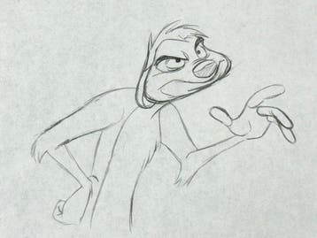 Walt Disney - Originele animatietekening van Timon - Timon &, Verzamelen, Nieuw