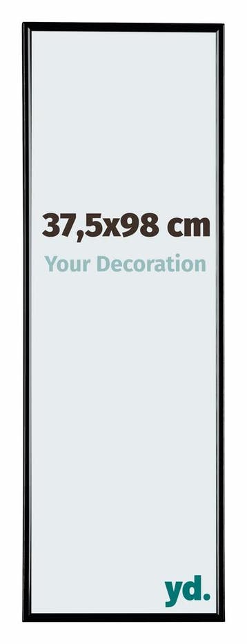 Fotolijst 37,5x98 cm - Zwart Hoogglans - Kunststof - Evry, Huis en Inrichting, Verzenden, Nieuw