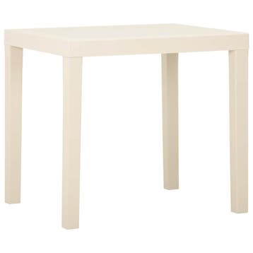 vidaXL Tuintafel 79x65x72 cm kunststof wit, Tuin en Terras, Tuintafels, Verzenden, Nieuw, Kunststof
